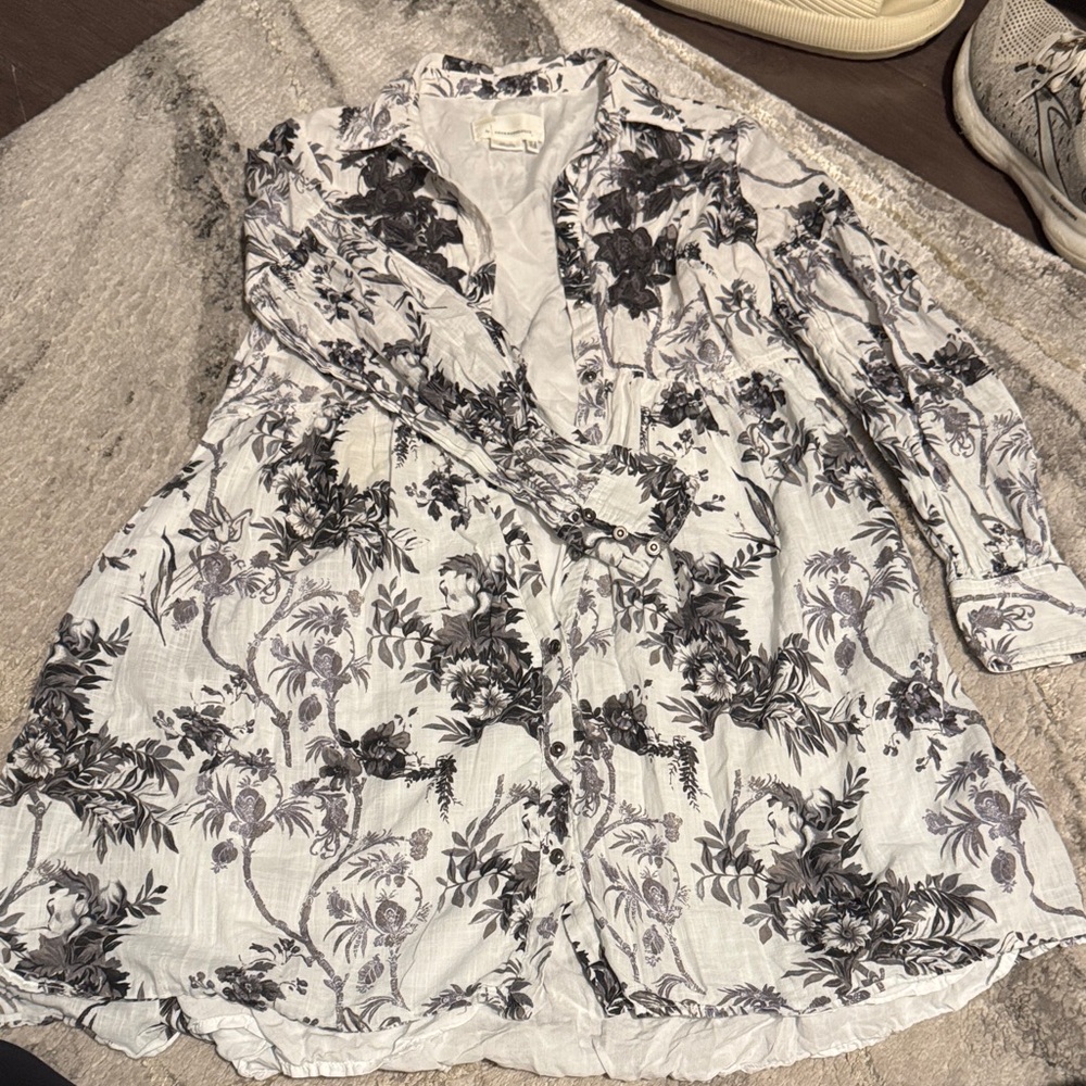 Anthropologie Monochrome Floral Shirt